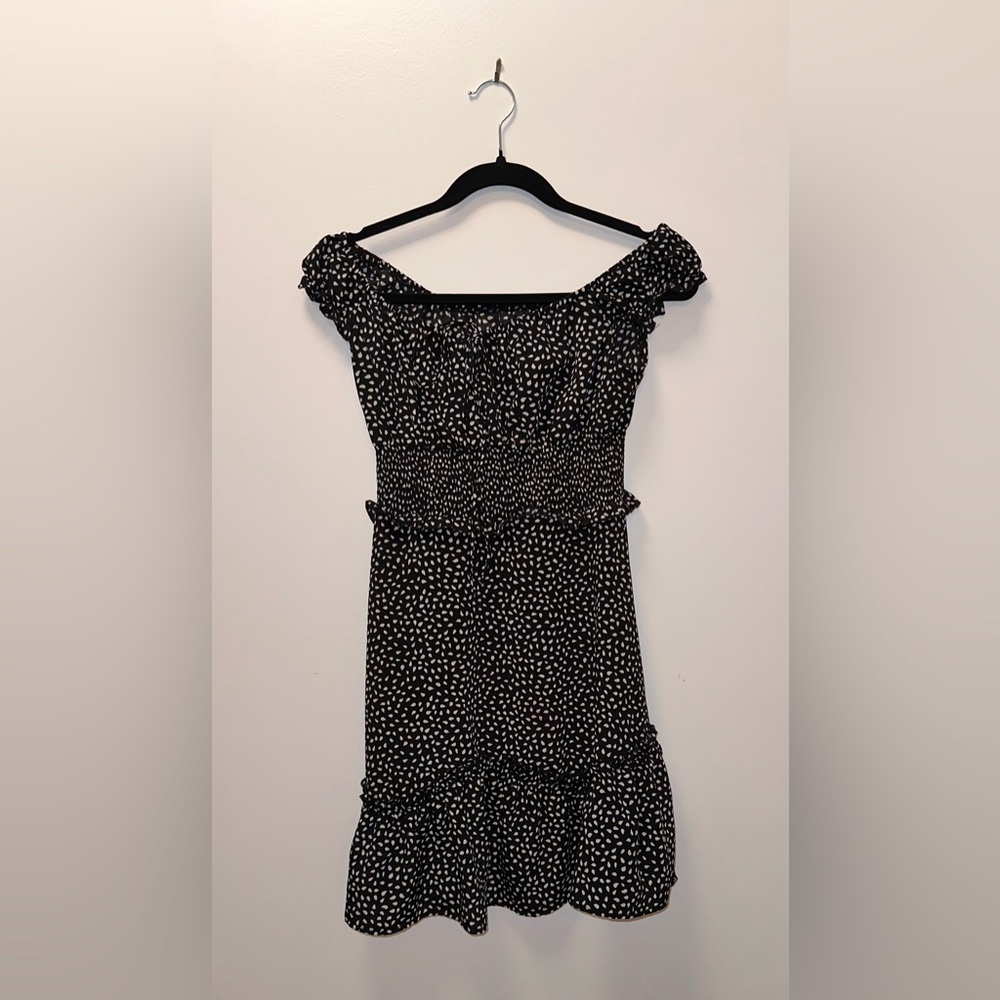 Black and white floral print, mini dress, size small